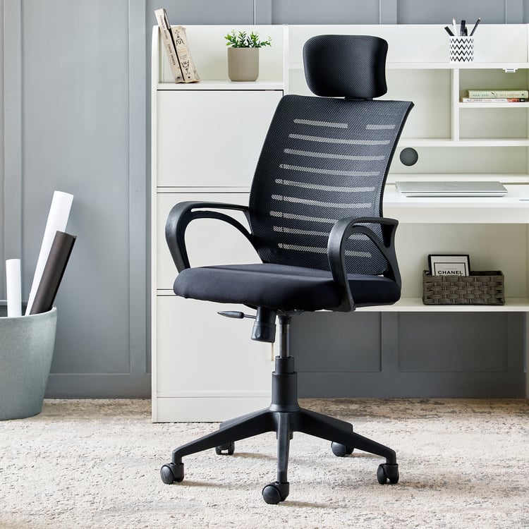 Yuva Diego Mesh High Back Office Chair - Black