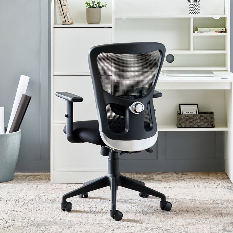 Yuva Jade Mesh Mid Back Office Chair - Black