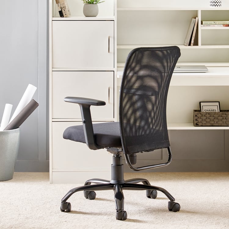 Yuva Magna Mesh Mid Back Office Chair - Black