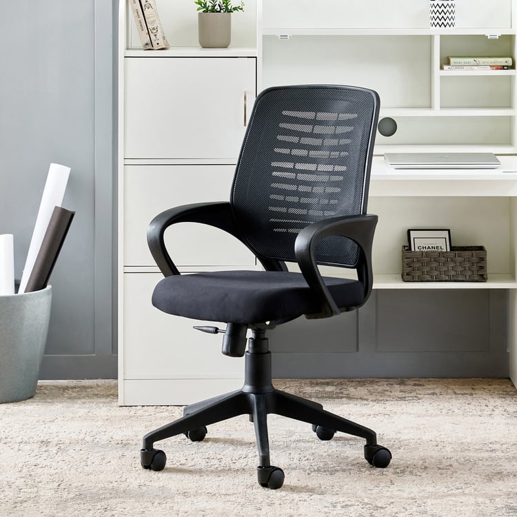 Yuva Neo Mesh Mid Back Office Chair - Black