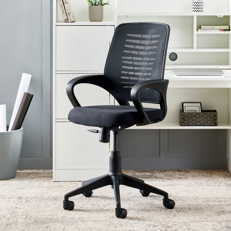 Yuva Neo Mesh Mid Back Office Chair - Black