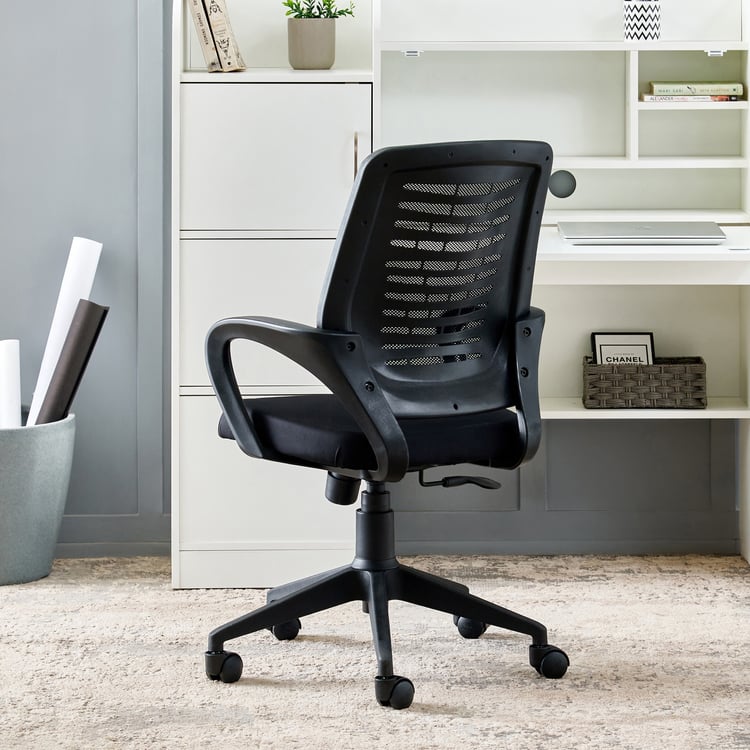 Yuva Neo Mesh Mid Back Office Chair - Black