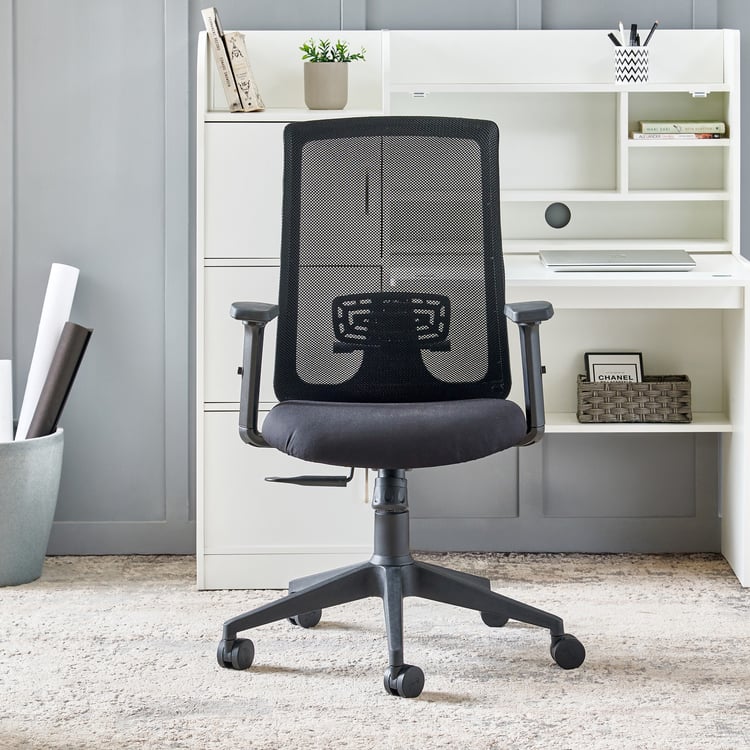 Yuva Breathe Mesh Mid Back Office Chair - Black