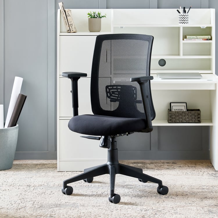 Yuva Breathe Mesh Mid Back Office Chair - Black