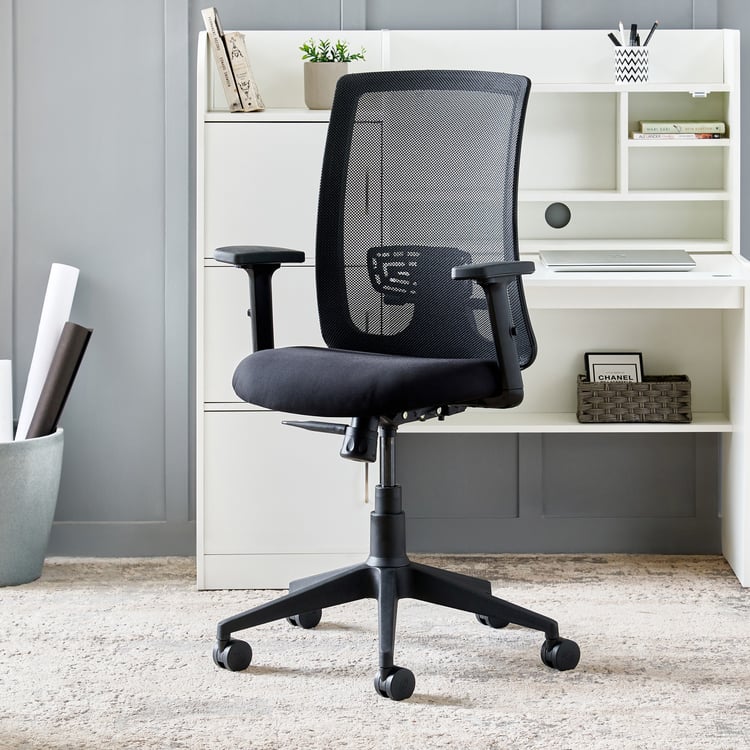 Yuva Breathe Mesh Mid Back Office Chair - Black