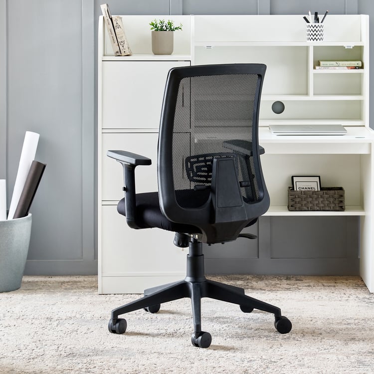 Yuva Breathe Mesh Mid Back Office Chair - Black