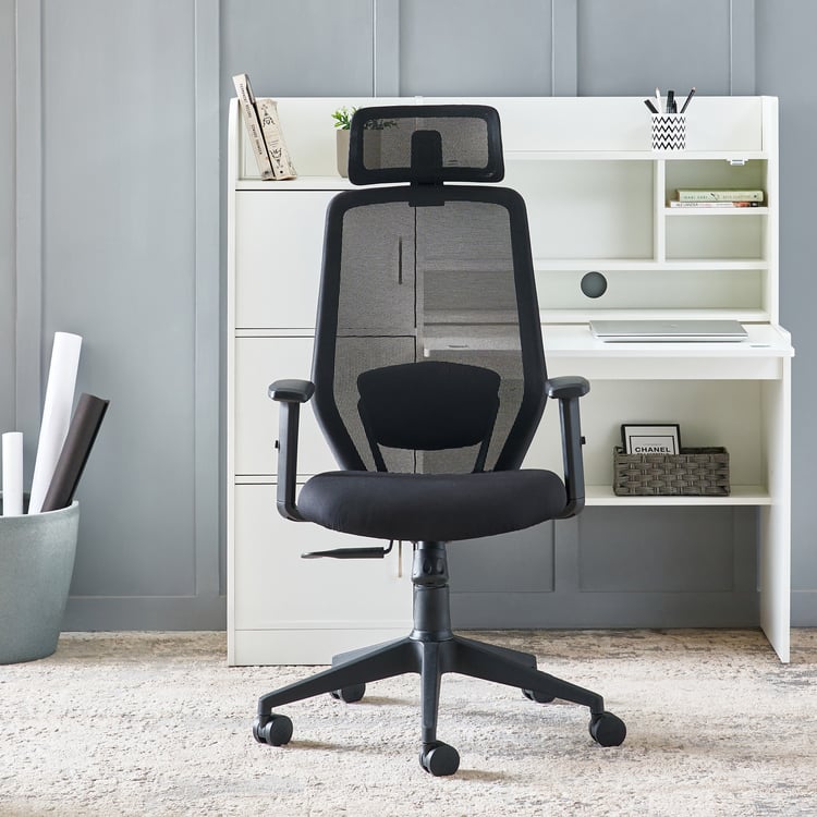 Yuva Eiffel Mesh High Back Office Chair - Black