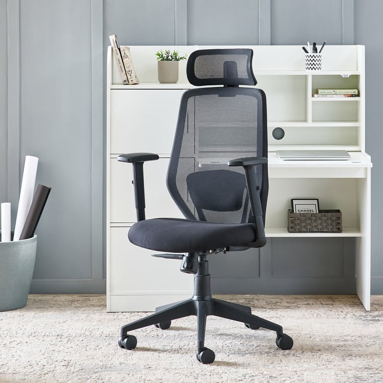 Yuva Eiffel Mesh High Back Office Chair - Black