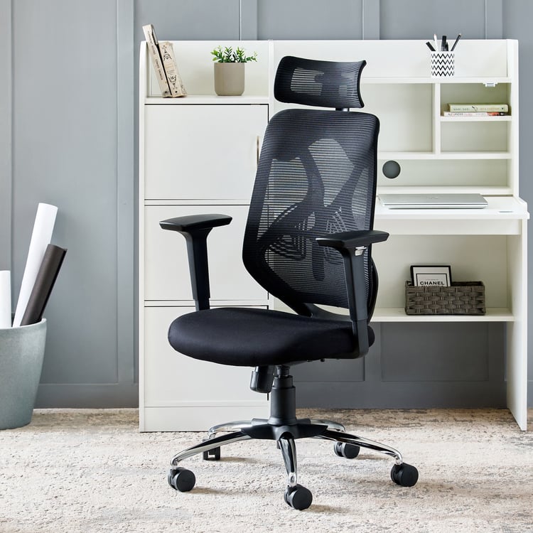 Yuva Ergolux Mesh High Back Office Chair - Black