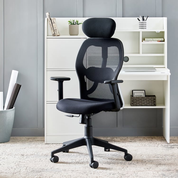 Yuva Zenith Mesh High Back Office Chair - Black