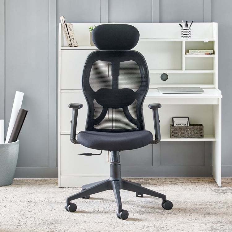 Yuva Zenith Mesh High Back Office Chair - Black