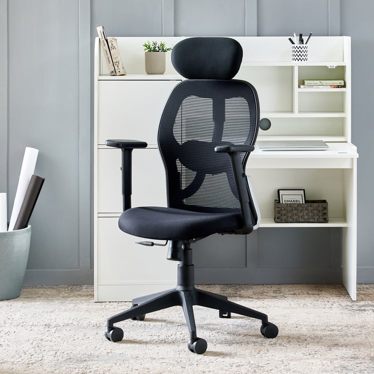 Yuva Zenith Mesh High Back Office Chair - Black
