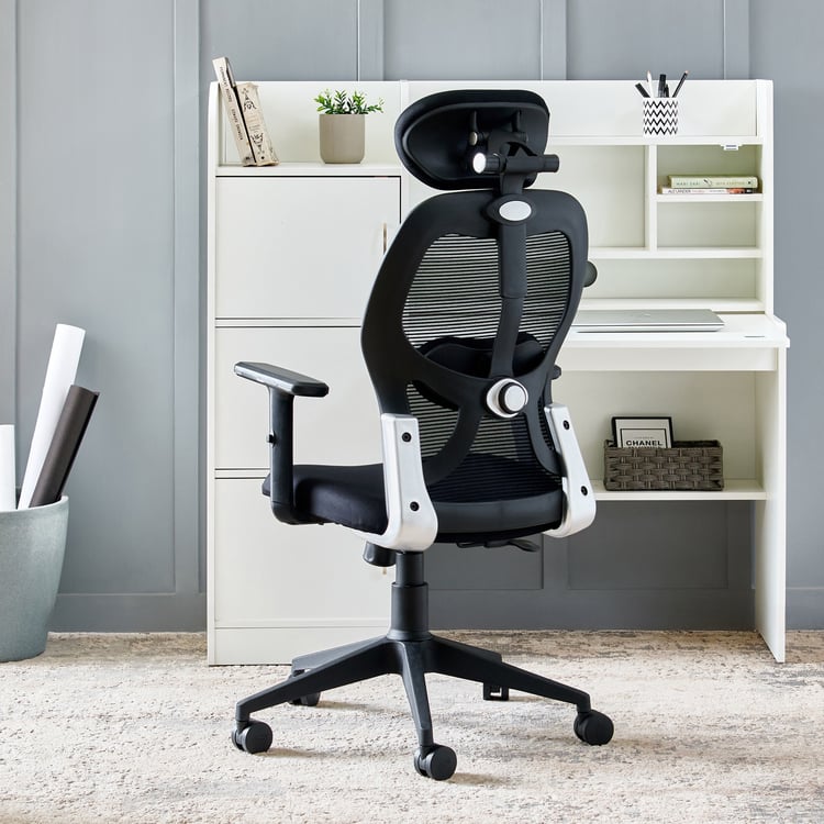 Yuva Zenith Mesh High Back Office Chair - Black