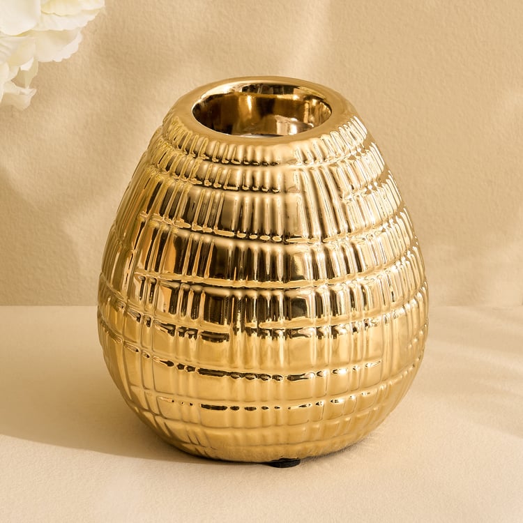 Stellar Celestial Orel Porcelain Ribbed Votive Candle Holder