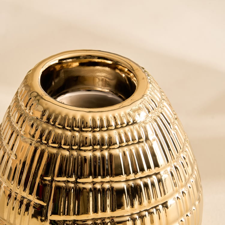 Stellar Celestial Orel Porcelain Ribbed Votive Candle Holder