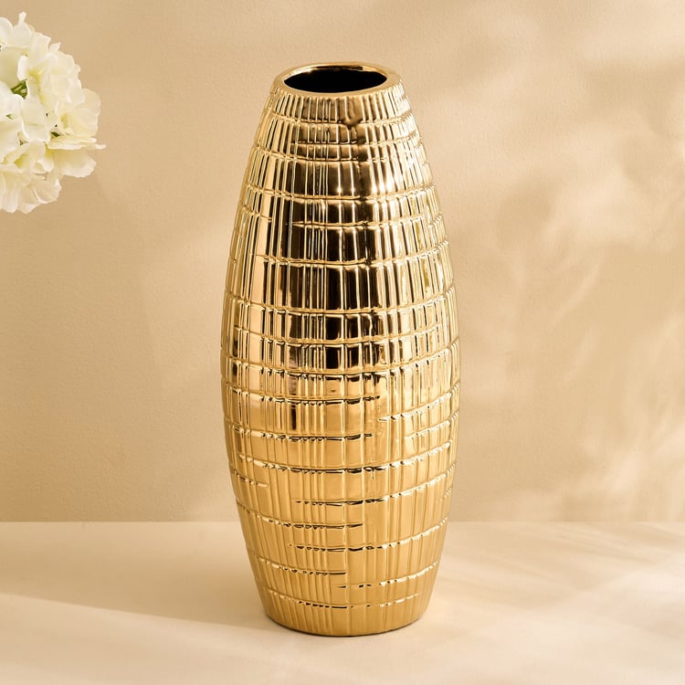 Stellar Celestial Orel Porcelain Ribbed Vase