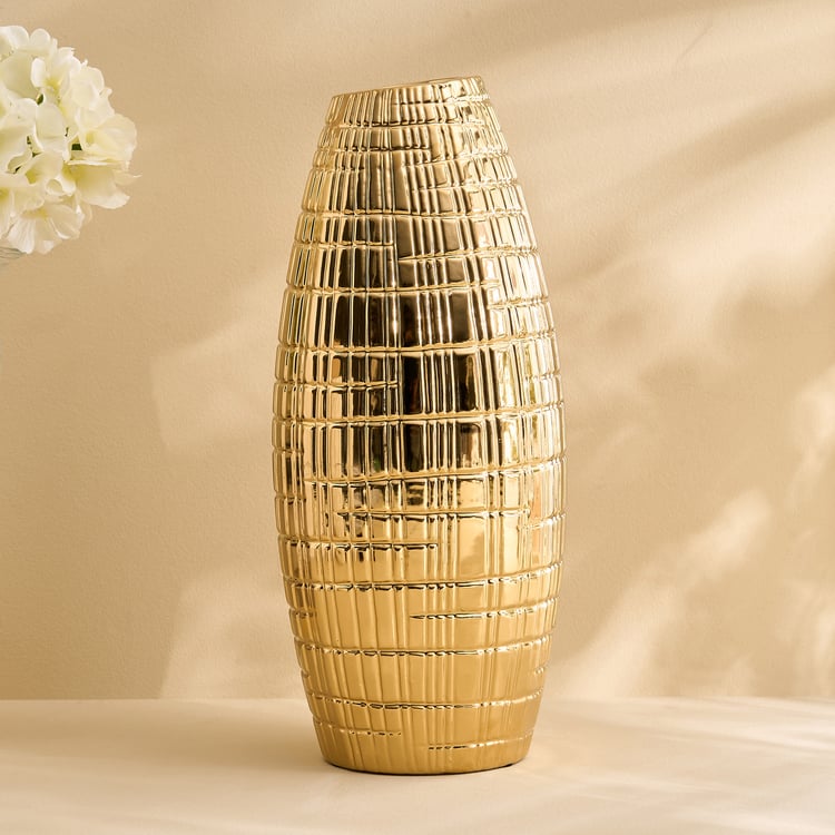 Stellar Celestial Orel Porcelain Ribbed Vase