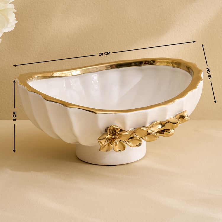 Stellar Celestial Orla Porcelain Floral Decorative Bowl