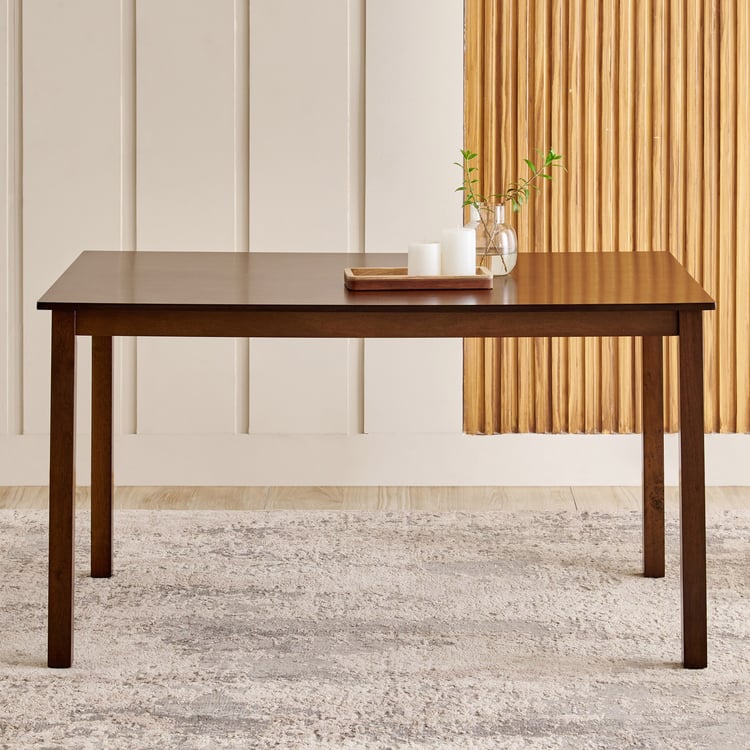 Helios Lia NXT Solid Wood 6-Seater Dining Set with Chairs and Bench - Brown