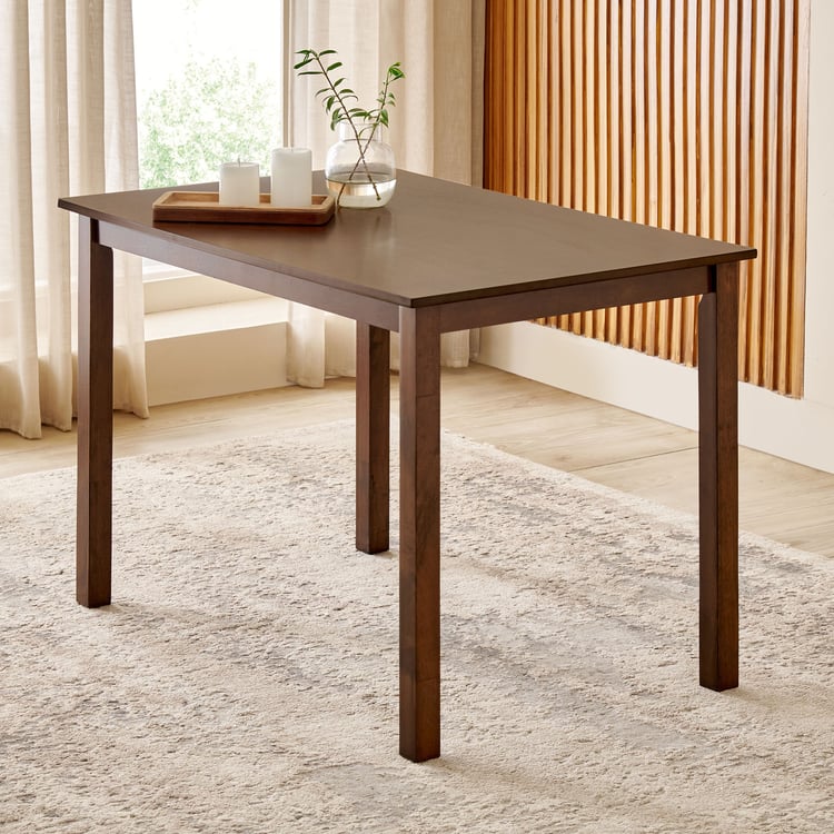 Helios Lia NXT Solid Wood 4-Seater Dining Set with Chairs - Brown