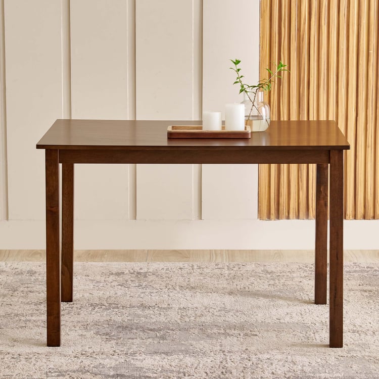 Helios Lia NXT Solid Wood 4-Seater Dining Set with Chairs - Brown
