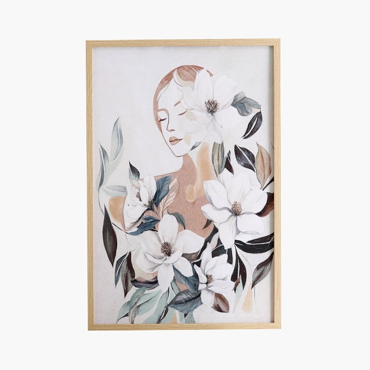 Brezza Twist Set of 3 Canvas Girl and Floral Picture Frames