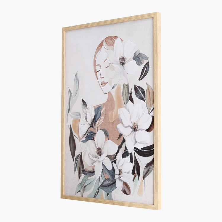 Brezza Twist Set of 3 Canvas Girl and Floral Picture Frames