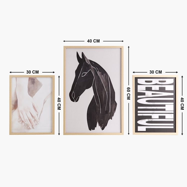 Brezza Twist Set of 3 Canvas Picture Frames
