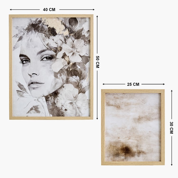 Brezza Twist Set of 5 Canvas Girl and Nature Picture Frames