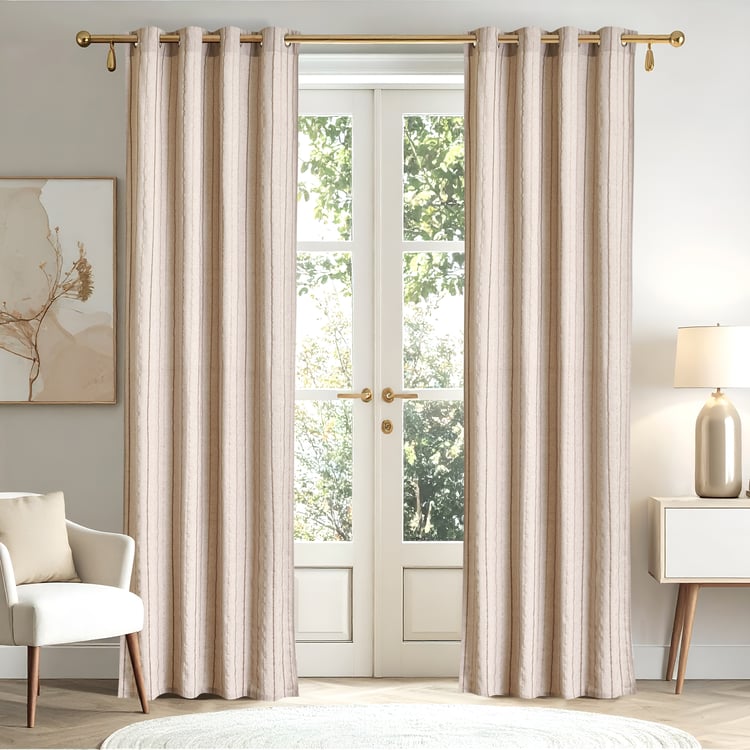 Ashley Set of 2 Embroidered Light-Filtering Door Curtains