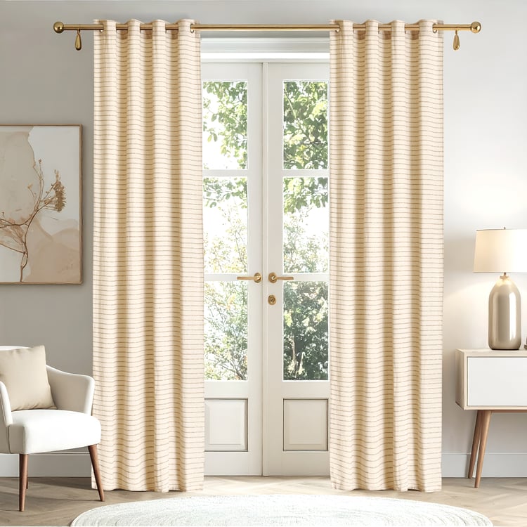 Ashley Set of 2 Woven Light-Filtering Door Curtains