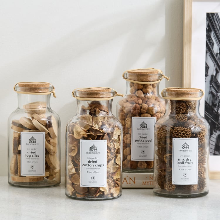 Lets Garden Hues Dried Cotton Chips in Glass Bottle