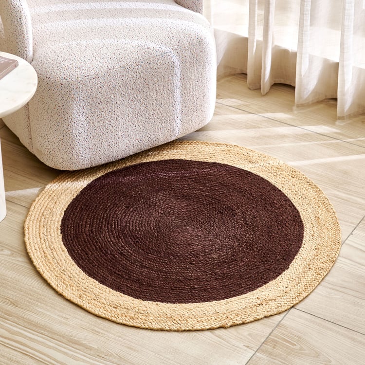 Natura Rova Jute Woven Rug - 90x90cm