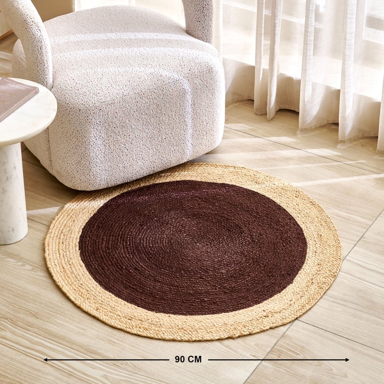 Natura Rova Jute Woven Rug - 90x90cm