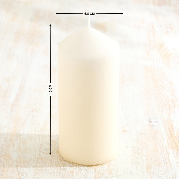 Claire Set of 2 Unscented Pillar Candles