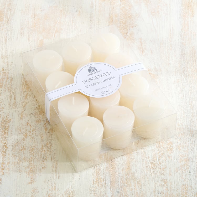 Claire Set of 12 Unscented Votive Candles