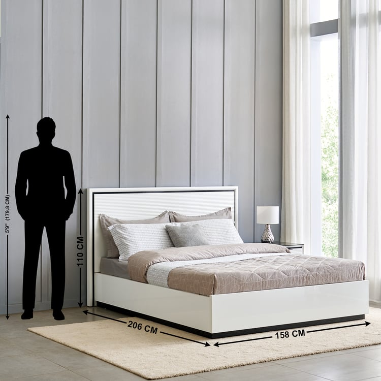 Sterling Lenard Queen Bed with Hydraulic Storage - White