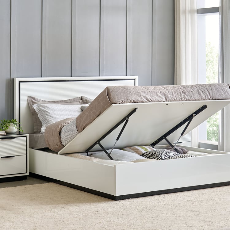 Sterling Lenard Queen Bed with Hydraulic Storage - White