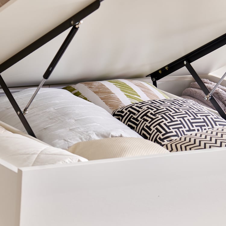 Sterling Lenard Queen Bed with Hydraulic Storage - White