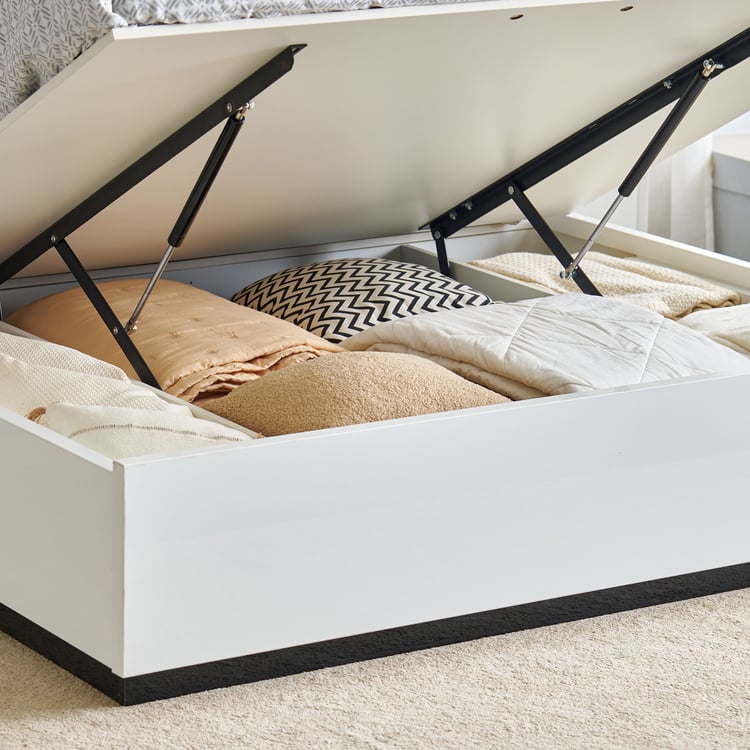 Sterling Albert Queen Bed with Hydraulic Storage - White