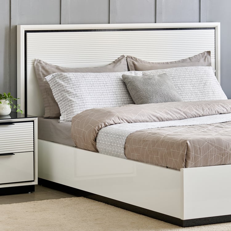 Sterling Lenard King Bed with Box Storage - White