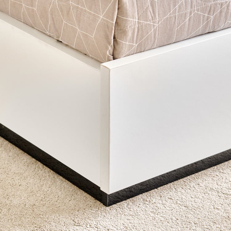 Sterling Lenard King Bed with Box Storage - White