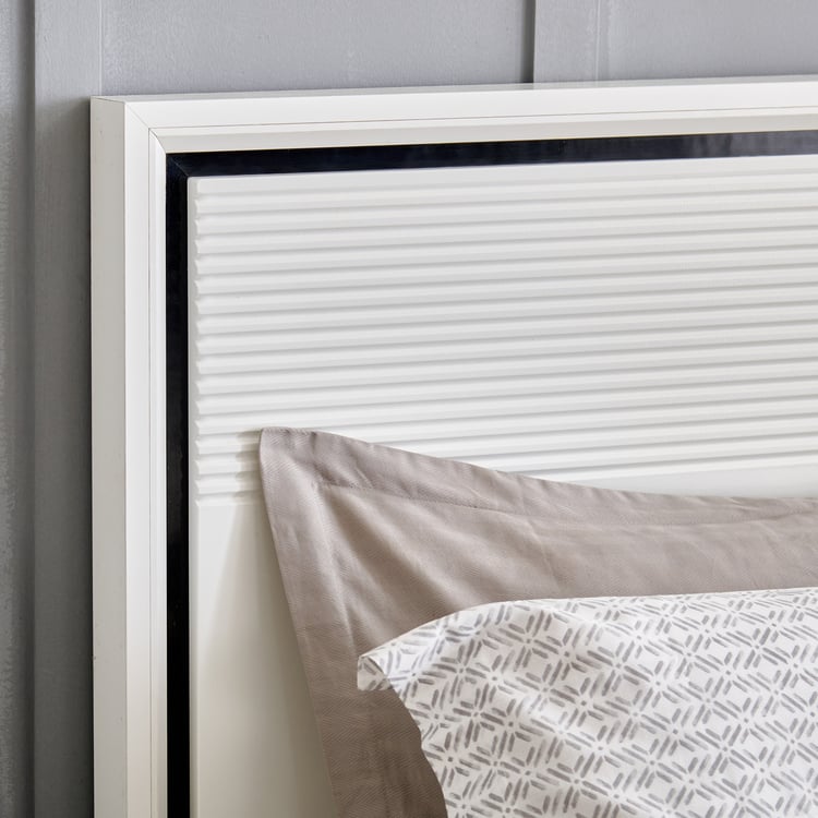 Sterling Lenard King Bed with Box Storage - White