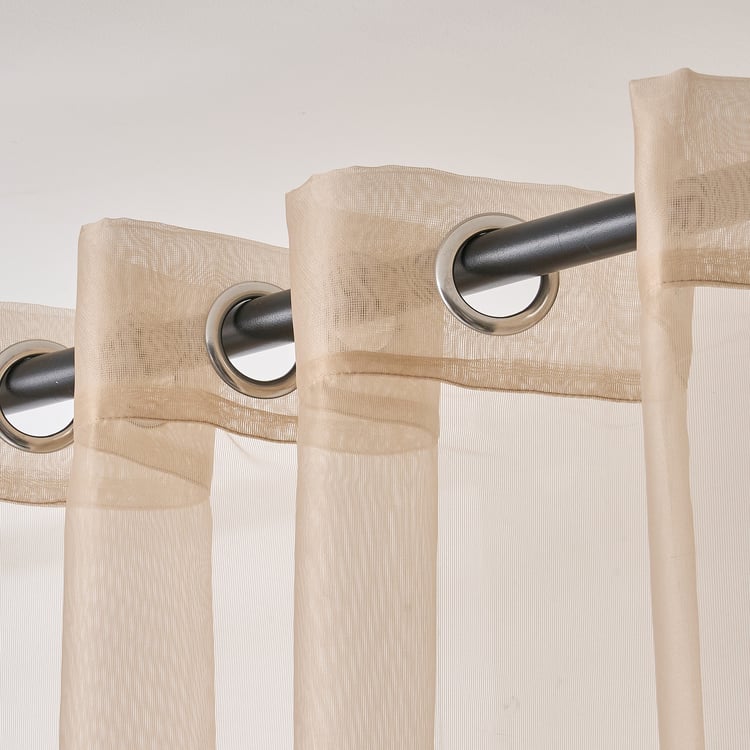 Glimmer Dusk Adreine Set of 2 Sheer Window Curtains - 5.2ft (160cm)