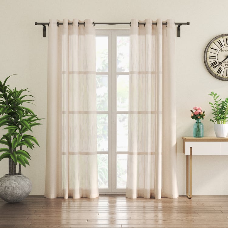 Glimmer Luxe Adreine Set of 2 Sheer Door Curtains - 8.8ft (270cm)