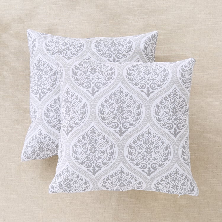 Fiesta Over Cast Set of 2 Ethnic Print Cushion Covers - 40x40cm