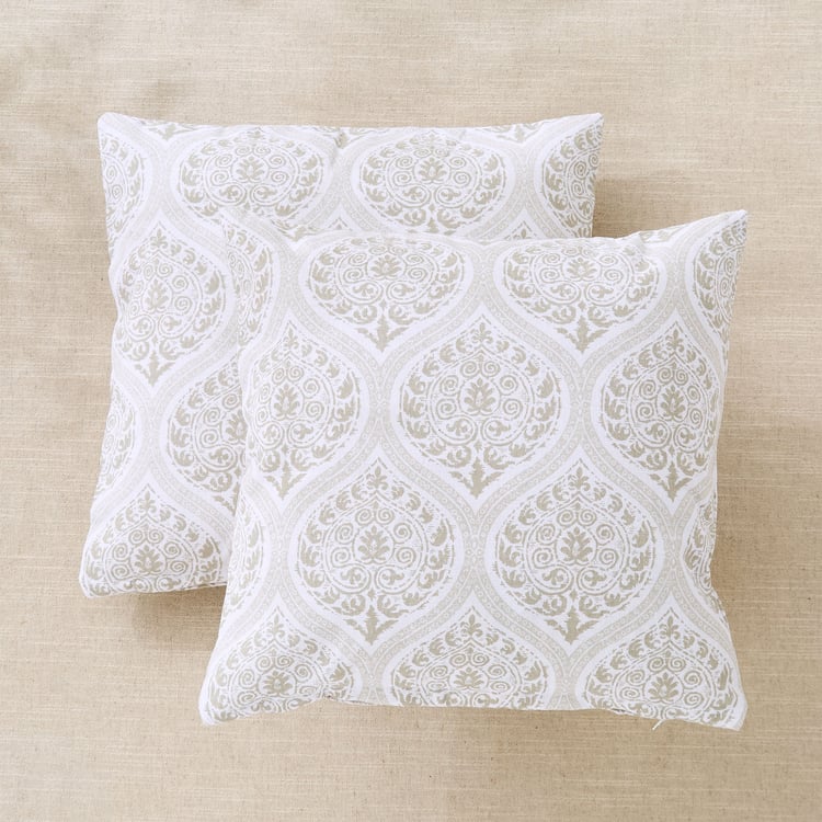 Fiesta Over Cast Set of 2 Ethnic Print Cushion Covers - 40x40cm