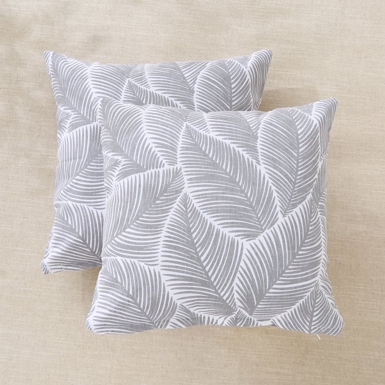 Fiesta Sand Shell Set of 2 Printed Cushion Covers - 40x40cm