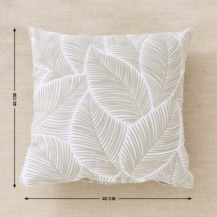 Fiesta Sand Shell Set of 2 Printed Cushion Covers - 40x40cm