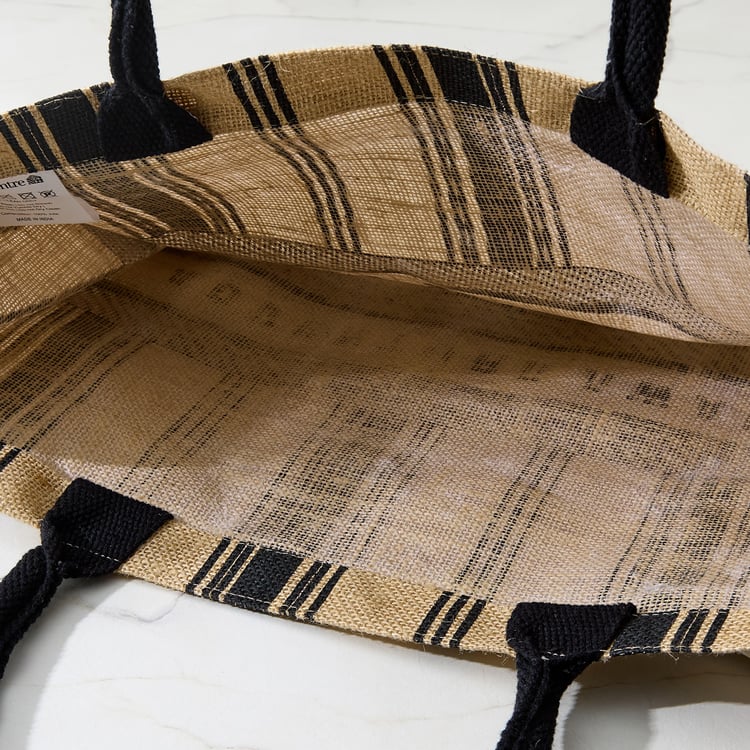 Minerals Jute Striped Tote Bag
